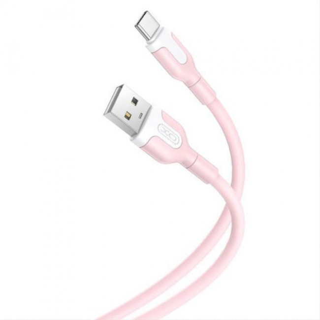 XO NB212 2.1A USB Καλώδιο Για Type-C 1m Ρόζ