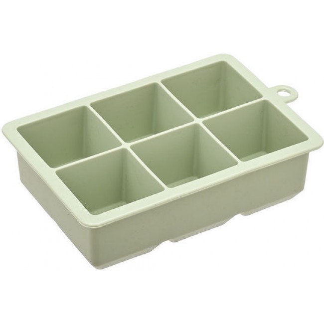 Estia 01-14971 Παγοθήκη Κύβος από Σιλικόνη 6 Θέσεων Πράσινη*