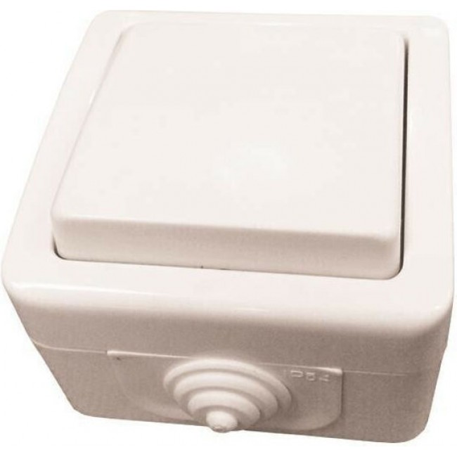 EUROLAMP 147-12210 ΔΙΑΚΟΠΤΗΣ ΕΞΩΤΕΡΙΚΟΣ ΑΠΛΟΣ ΛΕΥΚΟΣ ΙΡ54 **