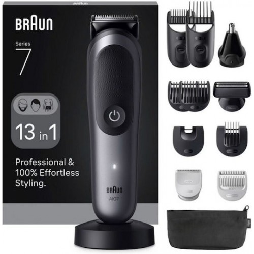 Braun Series 7 Σετ Κουρευτικής Μηχανής Μαύρο AIO7560