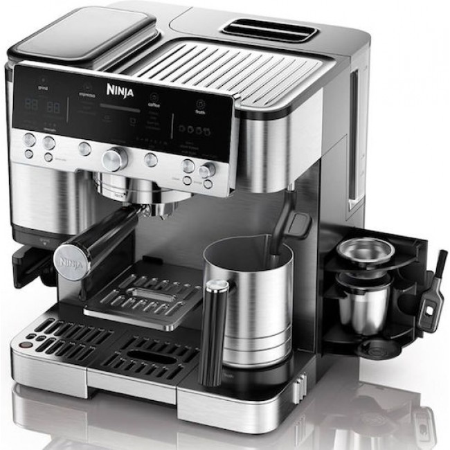 Ninja Luxe Cafe Premier Αυτόματη Μηχανή Espresso 1650W Πίεσης 15bar για Cappuccino με Μύλο Άλεσης Ασημί ***