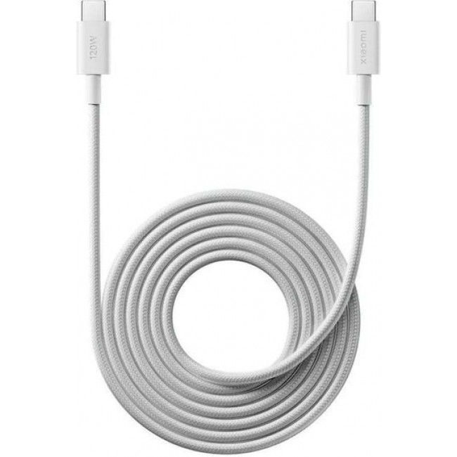Xiaomi Braided USB 2.0 Cable USB-C male - USB-C 120W Λευκό 1m BHR087KGL