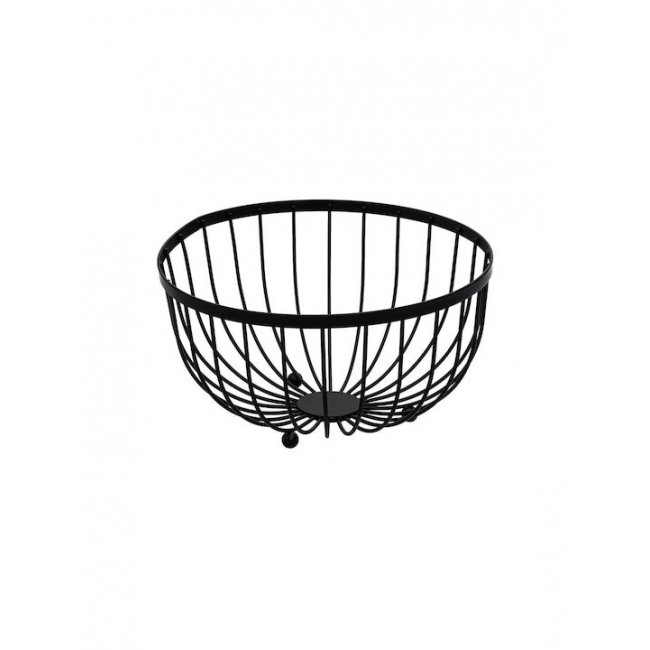 Estia 01-1407 Φρουτιερα Metal Black Μεταλλικη 25x13cm Μαυρη *