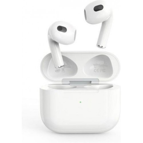 XO Q4 Earbud Bluetooth Handsfree Ακουστικά με Θήκη Φόρτισης Λευκά **