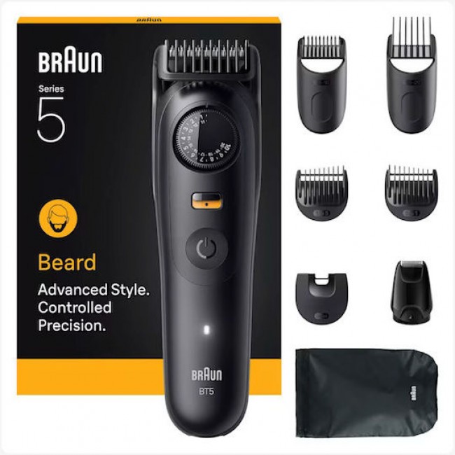Braun Series 5 Επαναφορτιζόμενη Κουρευτική Μηχανή Μαύρη BT5560
