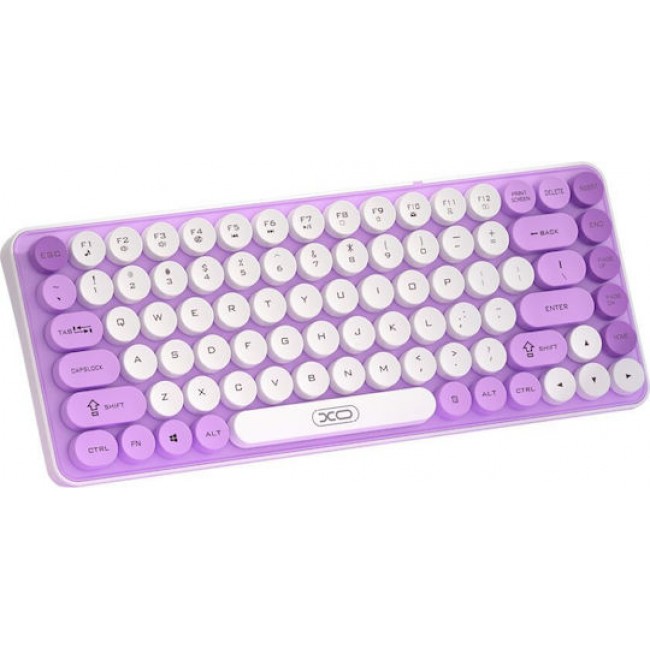 XO KB-12 Ασύρματο Πληκτρολόγιο Bluetooth Tri-Colour Μωβ