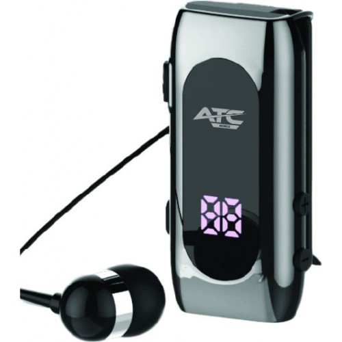 ATC BT10 In-ear Bluetooth Handsfree Ακουστικό Πέτου Ασημί *
