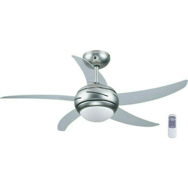 Primo PRCF-80282 Ανεμιστήρας Οροφής 110cm με Φως και Τηλεχειριστήριο Ασημί ***