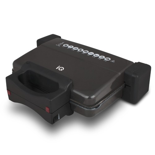 IQ ST-680 Μαύρη Τοστιέρα Γκριλιέρα με Αποσπώμενες Πλάκες 2000W 