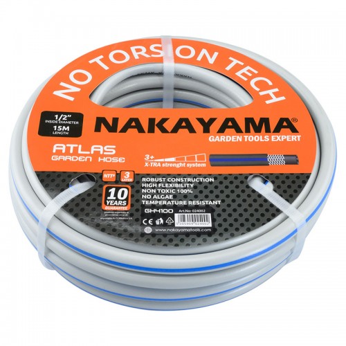 Nakayama Λάστιχο Ποτίσματος Atlas 3 GH4100 1/2" 15m  *