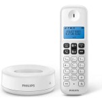 Philips D1611 Λευκό Ασύρματο Τηλέφωνο Με Aνοιχτή Aκρόαση 