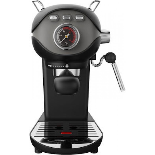 IQ CM-185 Μαύρη Μηχανή Espresso 1050W Πίεσης 20bar 