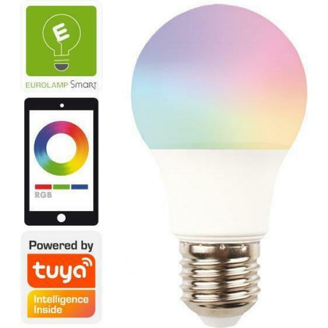 Eurolamp 147-77901 Smart Λάμπα LED Για Ντουί E27 Και Σχήμα A60 RGBW 850lm ***