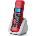 Motorola T301 Κόκκινο/Γκρι Ασύρματο Τηλέφωνο Με Aνοιχτή Aκρόαση