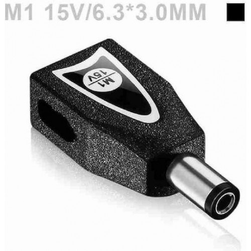 POWERTECH M1 αντάπτορας για φορτιστή laptop για Toshiba/NEC 6.3x3mm, 15V, μαύρος