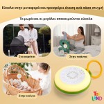 Toyland Συσκευή Λευκών Ήχων για Μωρά Μπεζ με Bluetooth, 30 Ήχους & Φωτισμό Νυκτός 10 Χρωμάτων Toyland Συσκευή Λευκών Ήχων για Μωρά Μπεζ με Bluetooth, 30 Ήχους & Φωτισμό Νυκτός 10 Χρωμάτων