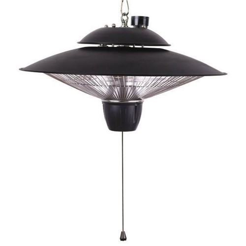 Eurolamp 300-42100 Κρεμαστή Θερμάστρα Αλογόνου 2000W IP24 για Χώρους έως 25m² Μαύρη
