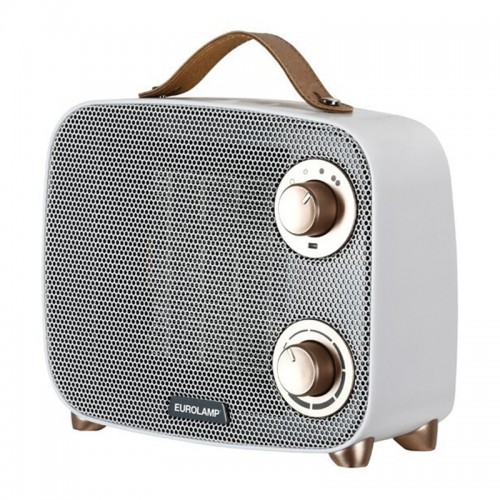 Eurolamp 300-41354 Vintage Κεραμικό Αερόθερμο 1500W με Ρετρό Σχεδιασμό Λευκό