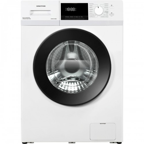 United UWM-9145BS Πλυντήριο Ρούχων 9kg 1400 Στροφών Inverter με Ατμό Λευκό