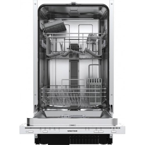 United DWU-10452BI Εντοιχιζόμενο Πλυντήριο Πιάτων 45cm 10 Σερβίτσια Inox *