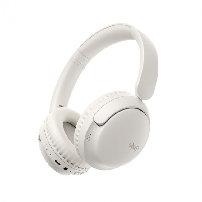 QCY H2S Λευκά Lite Ασύρματα Over-Ear Ακουστικά Bluetooth 6.0 με ENC & 60h Αυτονομία 