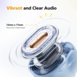 QCY Crossky C10 TWS Open-Ear Ασύρματα Ακουστικά Clip-On Bluetooth 5.4 IPX5 Λευκά