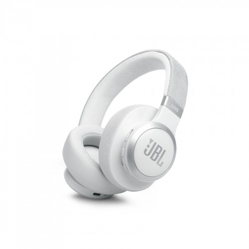 JBL Live 770NC Ασύρματα Bluetooth Over Ear Ακουστικά με 65 ώρες Λειτουργίας και Quick Charge Λευκά  *