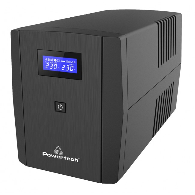POWERTECH PT-1297 UPS Line Interactive με οθόνη, 1500VA, 900W, 4x Schuko, 2x RJ45/RJ11, USB Type B POWERTECH PT-1297 UPS Line Interactive με οθόνη, 1500VA, 900W, 4x Schuko, 2x RJ45/RJ11, USB Type B