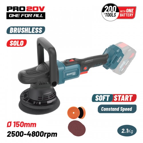 BORMANN Pro BBP5345 Αλοιφαδόρος Ρυθμιζόμενος Brushless Μπαταρίας 20V,Li-Ion,150mm,2500-4800rpm,SOLO *