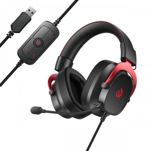 QCY Heroad VT200 Over Ear Gaming Headset με σύνδεση USB Black/Red for PC / PS4 / PS5