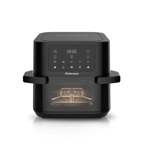 Rohnson R-2898 Slim Air Fryer 10L 2350W με Παράθυρο Ψησίματος Μαύρo
