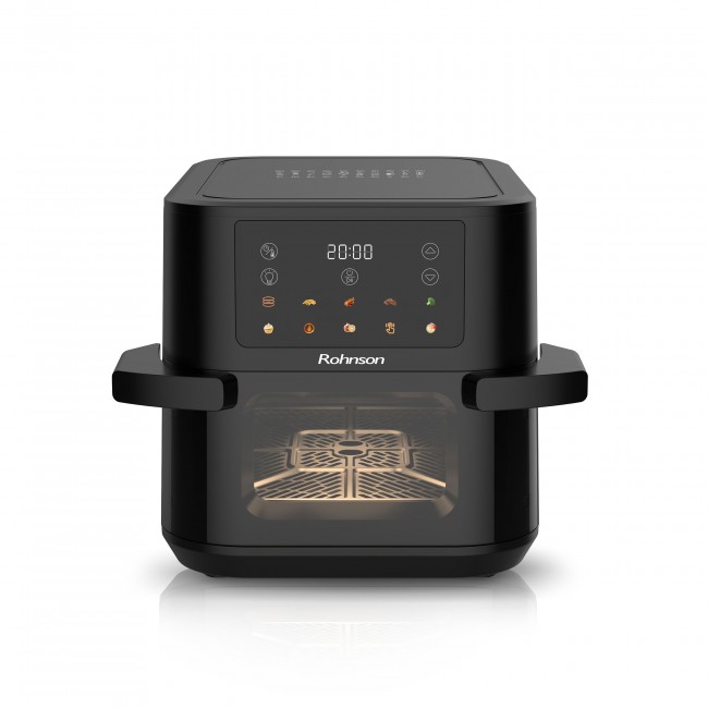 Rohnson R-2898 Slim Air Fryer 10L 2350W με Παράθυρο Ψησίματος Μαύρo