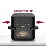 Rohnson R-2898 Slim Air Fryer 10L 2350W με Παράθυρο Ψησίματος Μαύρo