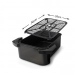 Rohnson R-2898 Slim Air Fryer 10L 2350W με Παράθυρο Ψησίματος Μαύρo