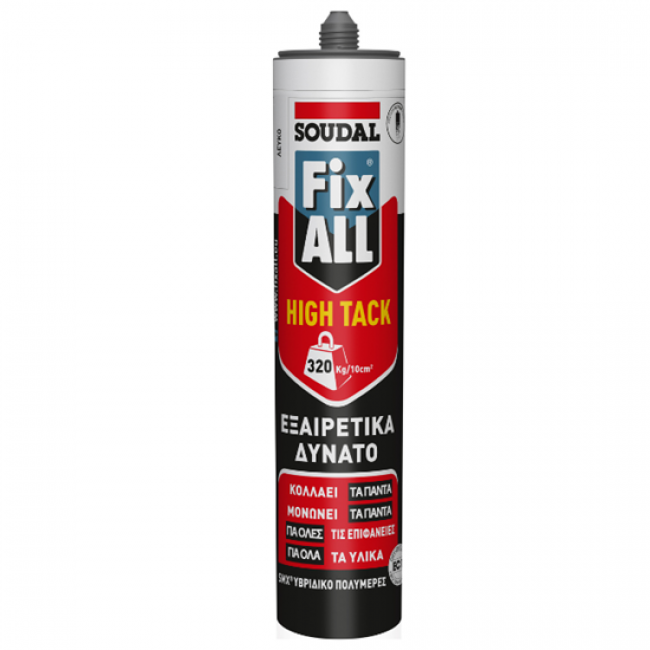 Soudal Fix ALL High Tack Υβριδικό Σφραγιστικό Συγκολλητικό Λευκό 290ml Soudal Fix ALL High Tack Υβριδικό Σφραγιστικό Συγκολλητικό Λευκό 290ml