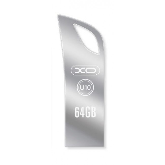 XO U10 64GB USB 2.0 Stick Ασημί