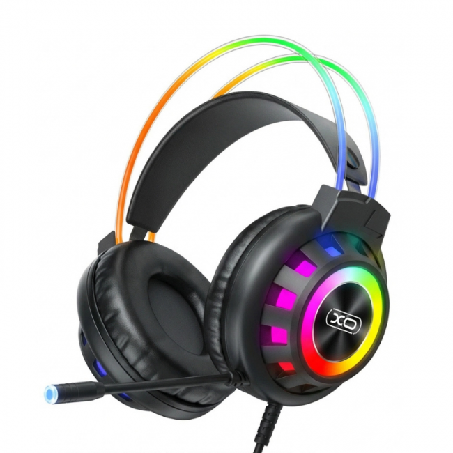 XO GE10 Gaming Ενσύρματα Ακουστικά RGB με Μικρόφωνο Μαύρα XO GE10 Gaming Ενσύρματα Ακουστικά RGB με Μικρόφωνο Μαύρα
