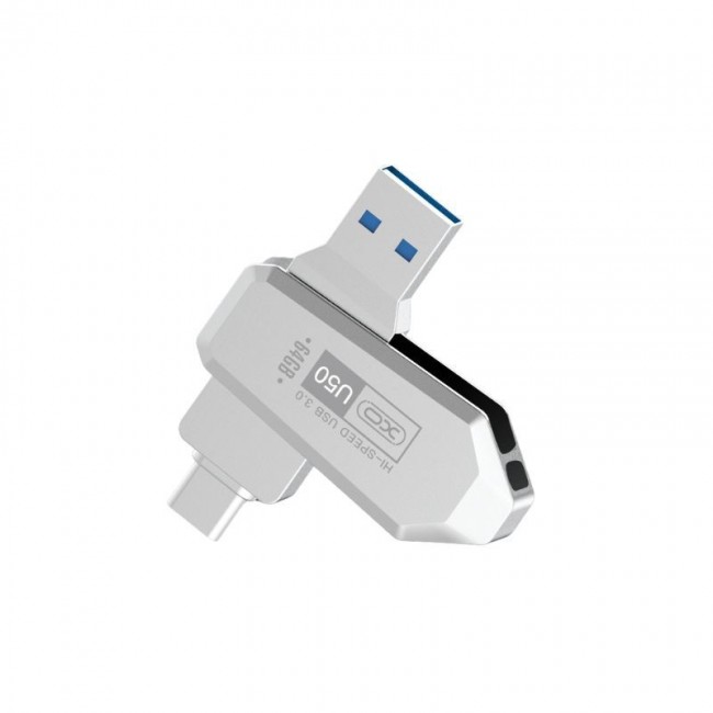 XO U50 16GB USB 3.0 Stick με σύνδεση USB-A & USB-C Λευκό XO U50 16GB USB 3.0 Stick με σύνδεση USB-A & USB-C Λευκό