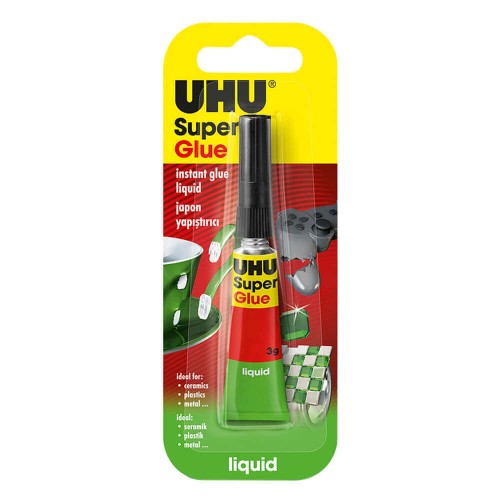 UHU Υγρή Κόλλα Στιγμής 3gr 1τμχ Χωρίς Διαλύτες Πράσινη