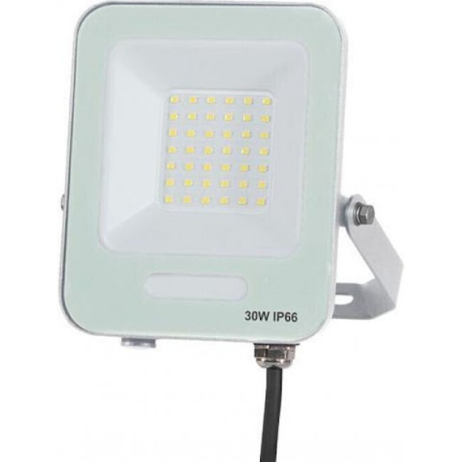 Eurolamp 147-69036 Στεγανός Προβολέας LED 30W Ψυχρό Λευκό 6500K IP66
