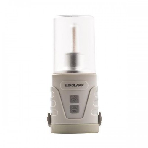 Eurolamp 145-24539 Φανάρι Led Επαναφορτιζόμενο για Camping Αδιάβροχο με Φακό 300lm 3W Γκρι