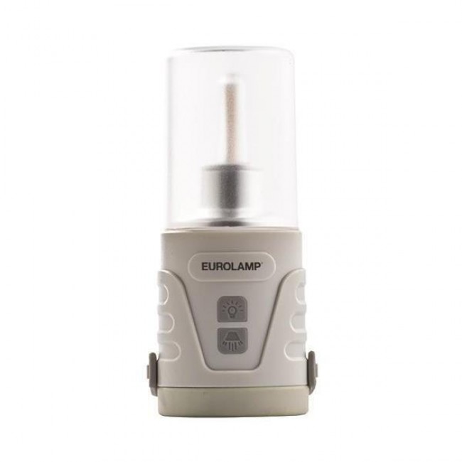 Eurolamp 145-24539 Φανάρι Led Επαναφορτιζόμενο για Camping Αδιάβροχο με Φακό 300lm 3W Γκρι