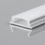 Eurolamp 145-70904 Εξωτερικό Προφίλ Αλουμινίου Ταινίας LED με Οπάλ Κάλυμμα 200x1x1εκ.