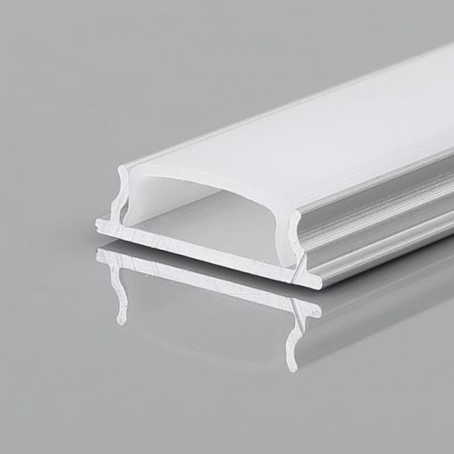 Eurolamp 145-70904 Εξωτερικό Προφίλ Αλουμινίου Ταινίας LED με Οπάλ Κάλυμμα 200x1x1εκ.