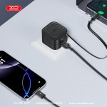 XO L165 Φορτιστής Ταχείας Φόρτισης με Ανασυρόμενο Καλώδιο Type-C & 1 Θύρα USB-A EU 20W