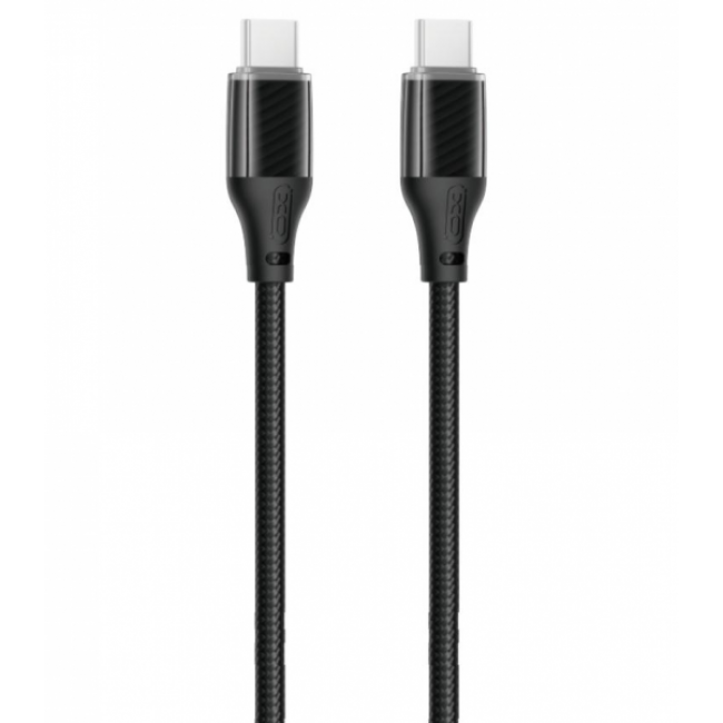 XO NB-Q291B Braided Type-c σε Type-c 60W Καλώδιο Δεδομένων Μαύρο