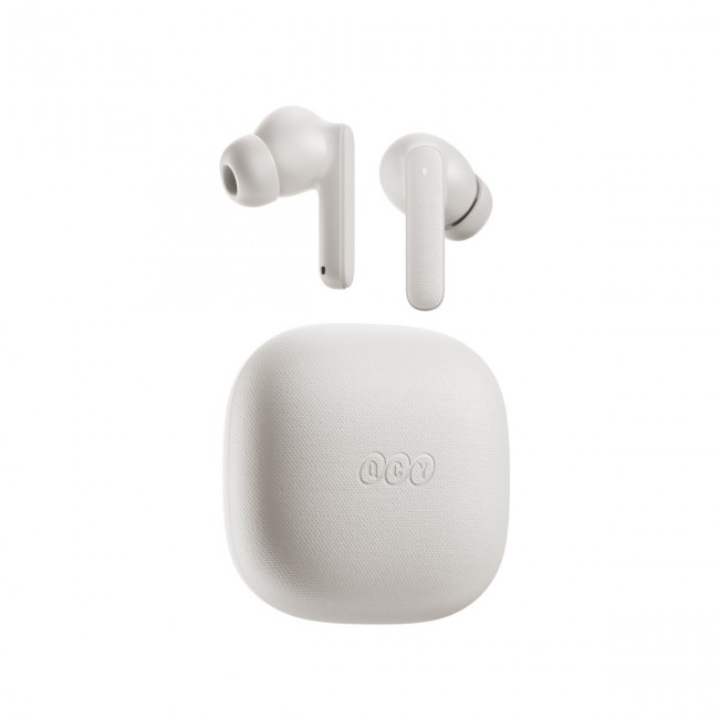 QCY Buds White – Noise Reduction Clear Calls TWS Earbuds 35h, 10mm dynamic drivers
