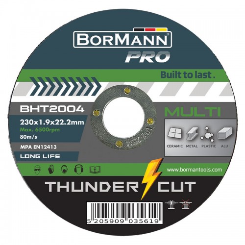 BORMANN Pro BHT2004 Δίσκος Κόπης ''THUNDER-CUT" MULTI CUTTING LONG LIFE Φ230x1.9mm