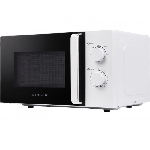 Singer MW20C WH Φούρνος μικροκυμάτων με χωρητικότητα 20L και ισχύ μικροκυμάτων 700W - White