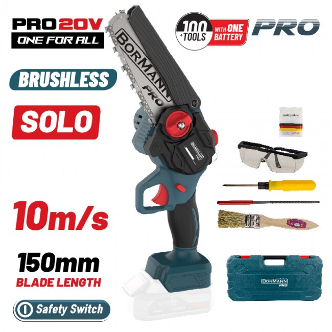 BORMANN Pro BBP3917C Κλαδευτικό Αλυσοπρίονο Μπαταρίας 20V,Brushless,Λάμα 15cm,1kg *